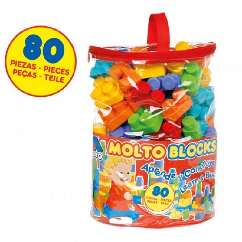 BOLSA BLOQUES 80 PZ MOLTO ROJO
