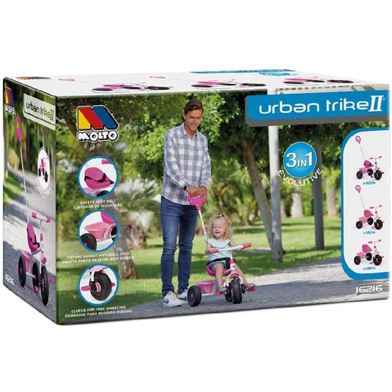 Triciclo Urban Trike 3 en 1 Rosa
