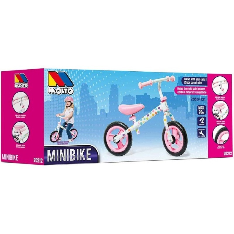BICICLETA SIN PEDALES ROSA MOLTO