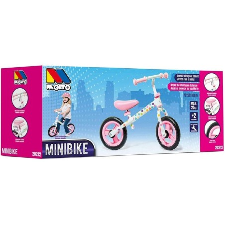 BICICLETA SIN PEDALES ROSA MOLTO
