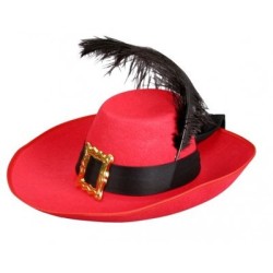 SOMBRERO MOSQUETERO ADULTO C/PLUMA