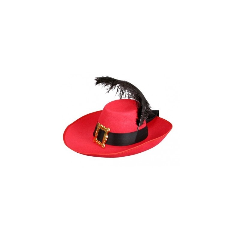 SOMBRERO MOSQUETERO ADULTO C/PLUMA
