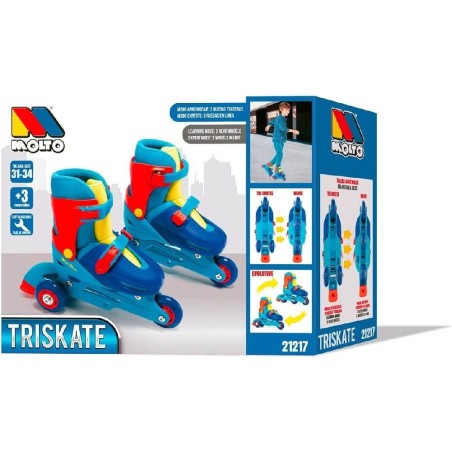 PATINES EN LINEA EXTENSIBLE AZUL T-31-34