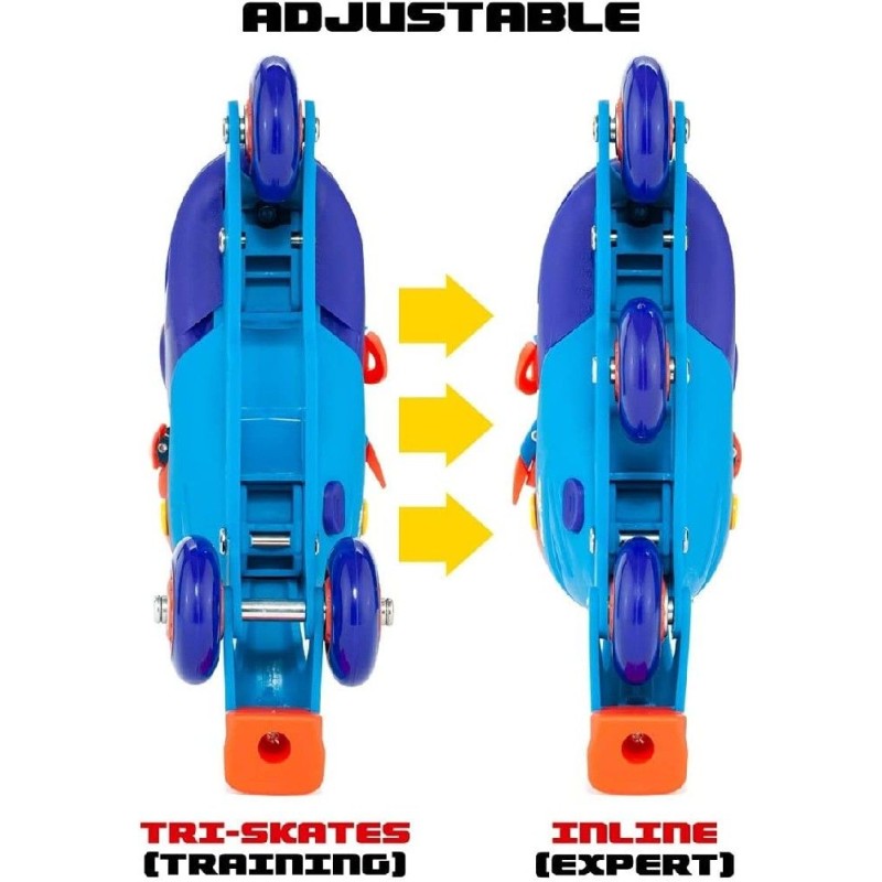 PATINES EN LINEA EXTENSIBLE AZUL T-31-34