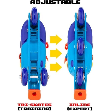 PATINES EN LINEA EXTENSIBLE AZUL T-31-34