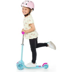 Maxi Patinete 3 ruedas rosa con luces 2