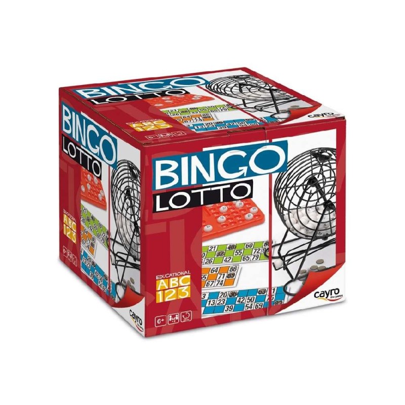 BINGO CON BOMBO DE METAL - JUEGO DE LA L
