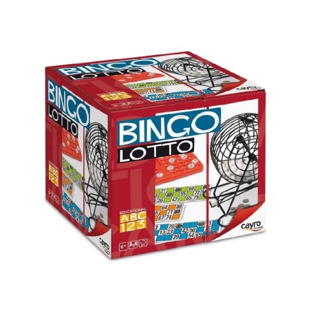 BINGO CON BOMBO DE METAL - JUEGO DE LA L