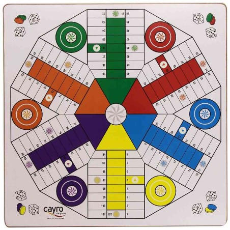 TABLERO PARCHIS 4-6 JUGADORES MADERA