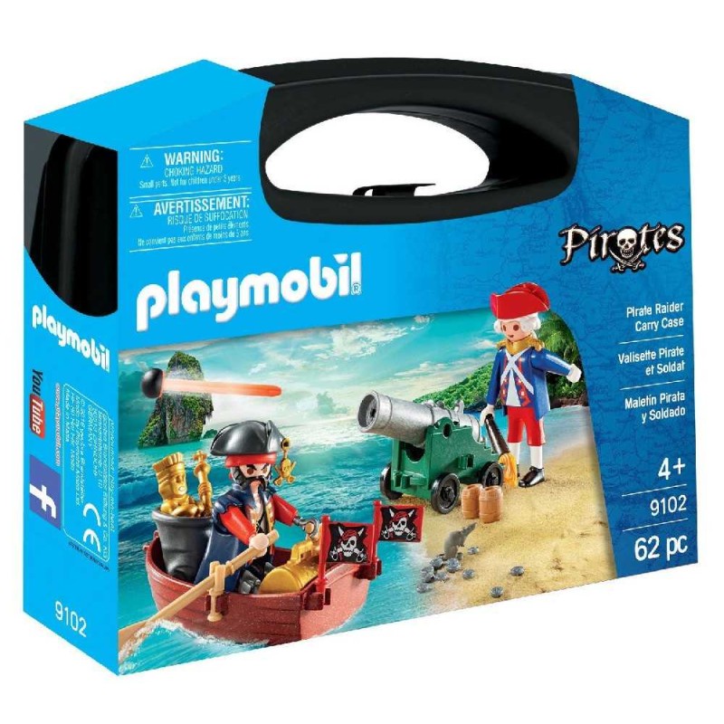 MALETÍN GRANDE PIRATA Y SOLDADO PLAYMOBI