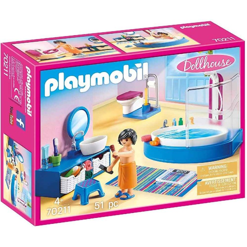 PLAYMOBIL DOLL HOUSE BAÑO 70211