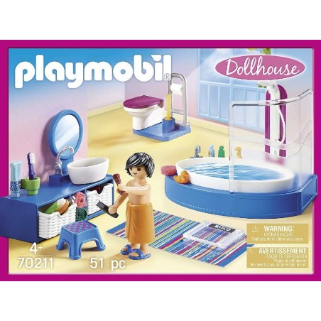 PLAYMOBIL DOLL HOUSE BAÑO 70211