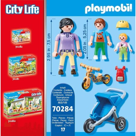 MAMA CON NIÑOS - PLAYMOBIL 70284