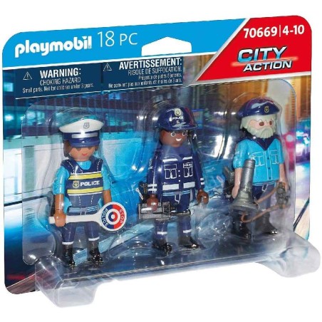 SET 3 FIGURAS POLICIA - PLAYMOBIL 70669