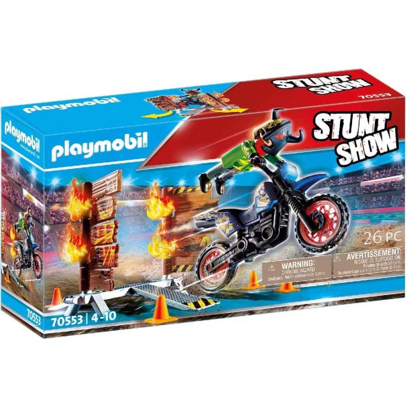 STUNTSHOW MOTO CON MURO DE FUEGO 70553