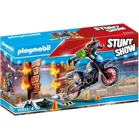 STUNTSHOW MOTO CON MURO DE FUEGO 70553