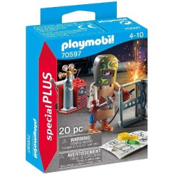 PLAYMOBIL SOLDADOR CON EQUIPO 70597