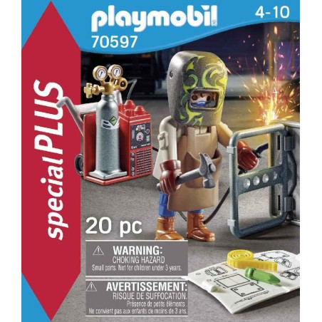 PLAYMOBIL SOLDADOR CON EQUIPO 70597