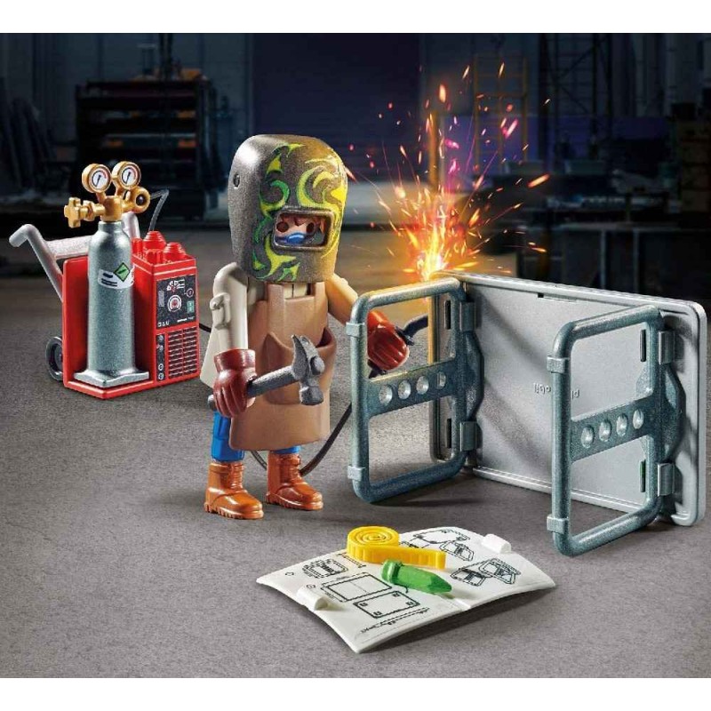 PLAYMOBIL SOLDADOR CON EQUIPO 70597