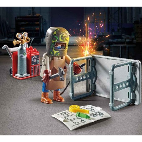 PLAYMOBIL SOLDADOR CON EQUIPO 70597