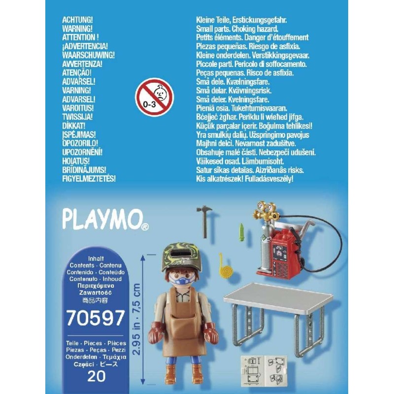 PLAYMOBIL SOLDADOR CON EQUIPO 70597