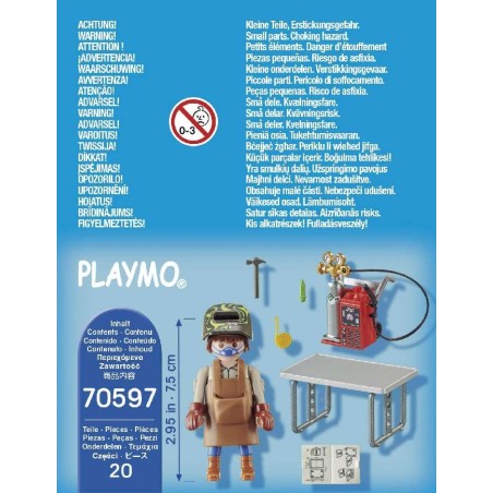 PLAYMOBIL SOLDADOR CON EQUIPO 70597