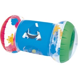 ANDADOR ROLLER HINCHABLE BEBE CON BOLAS 