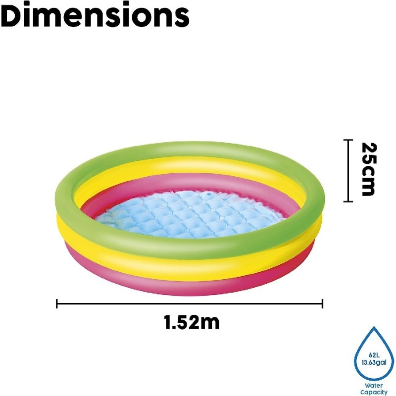 PISCINA HINCHABLE INFANTIL SUMMER Ø102X2