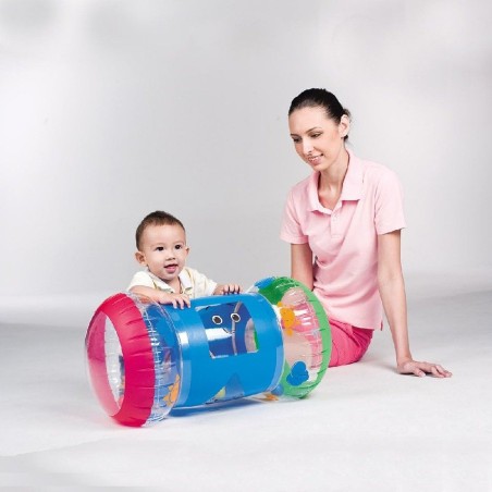 ANDADOR ROLLER HINCHABLE BEBE CON BOLAS 
