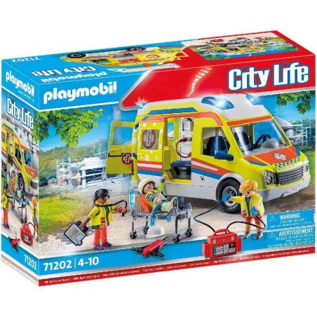 AMBULANCIA CON LUZ Y SONIDO PLAYMOBIL 71