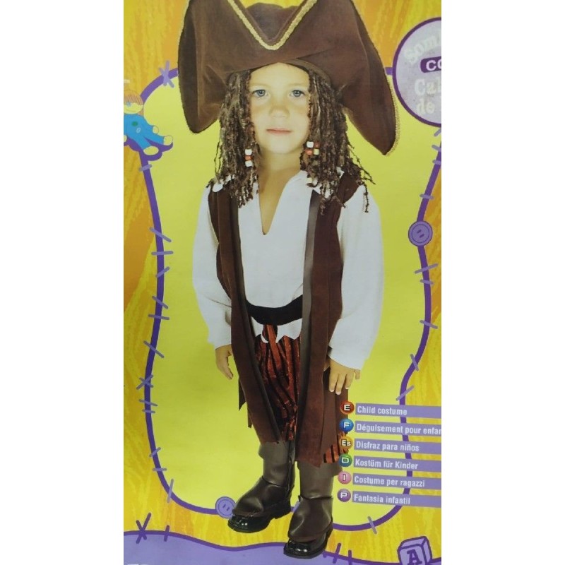 DISFRAZ PIRATA DEL CARIBE 4-6 AÑOS