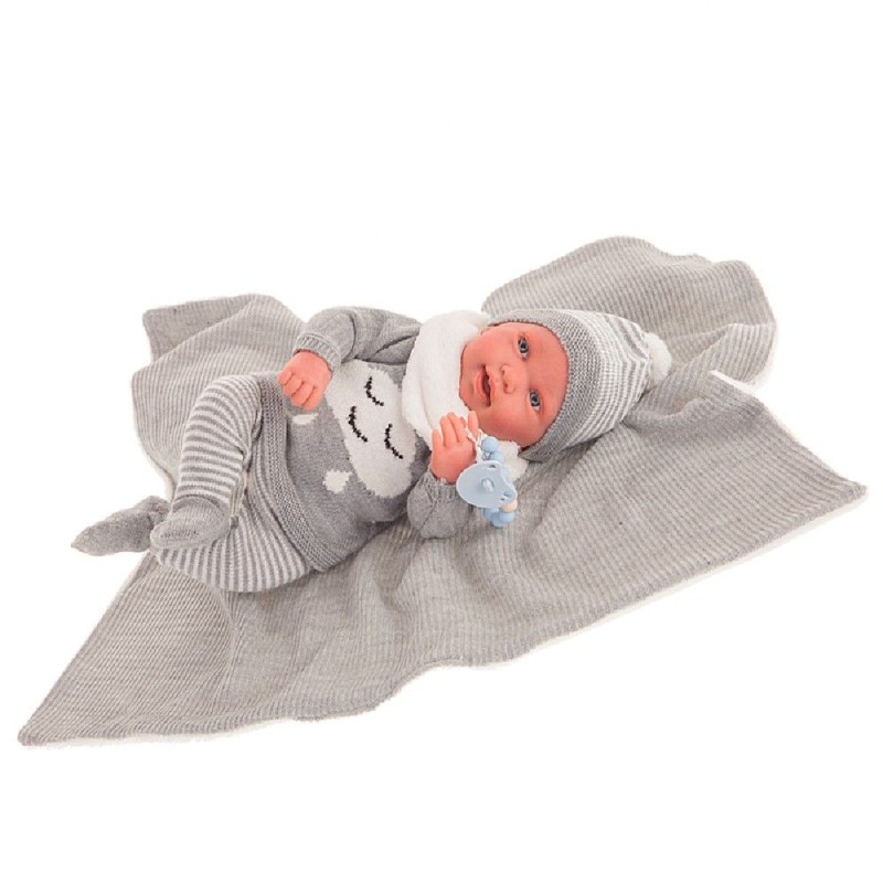 MUÑECO SWEET REBORN PIPO TOQUILLA GRIS