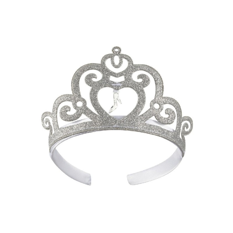 TIARA CORONA PLATEADA CENICIENTA
