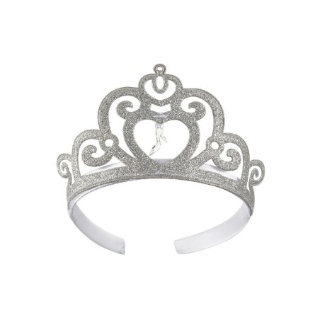 TIARA CORONA PLATEADA CENICIENTA