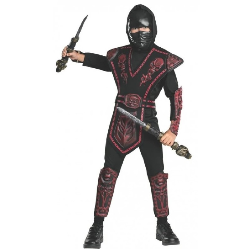 DISFRAZ GUERRERO NINJA ROJO 4-6 AÑOS