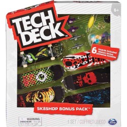 TECH DECK - FINGER SKATE - PACK 6 TABLAS