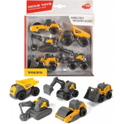 SET 5 VEHICULOS CONTRUCCION VOLVO 9 CM