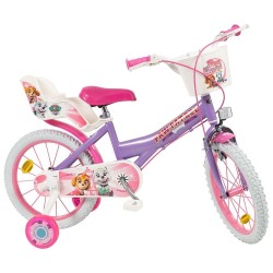 BICICLETA PAW PATROL MORADA 16`