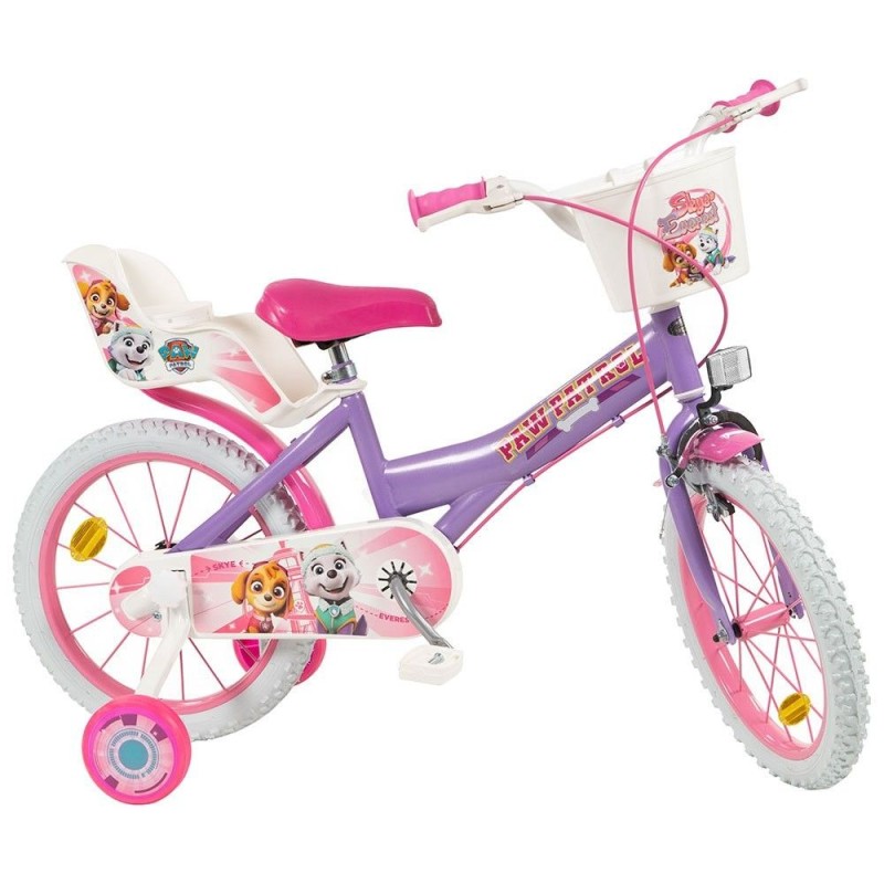 BICICLETA PAW PATROL MORADA 16`