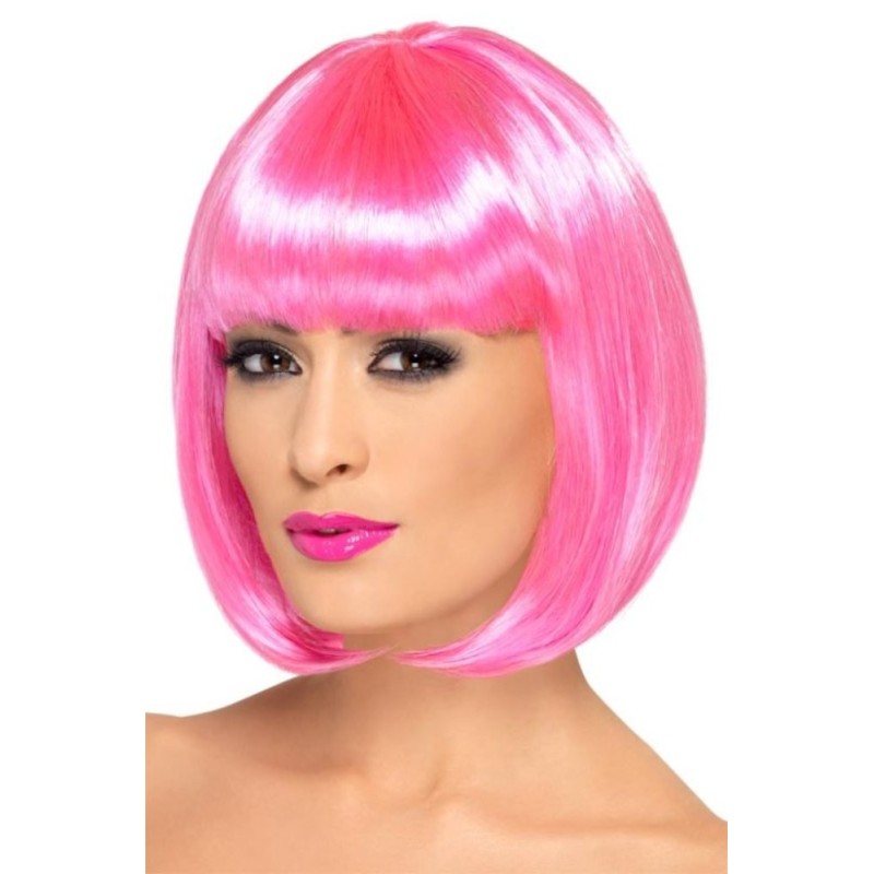 PELUCA ROSA CORTA PREMIUM