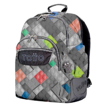 MOCHILA ESCOLAR ESTAMPADO PIEZAS- MORRAL