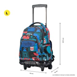 MOCHILA ESCOLAR RUEDAS TOTTO GRANDE BOMP 2