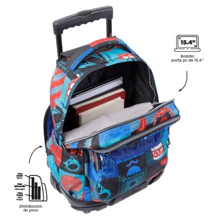 MOCHILA ESCOLAR RUEDAS TOTTO GRANDE BOMP