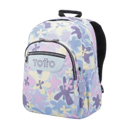 MOCHILA ESCOLAR MEDIANA FLORES - MORRAL 