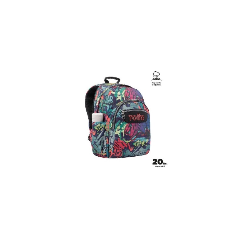 MOCHILA ESCOLAR MEDIANA GRAFFITI - MORRA