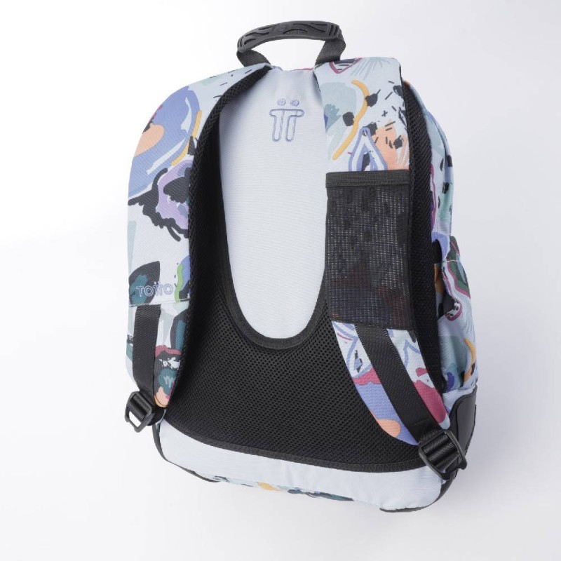 MOCHILA ESCOLAR LIENZO FLORAL - MORRAL C