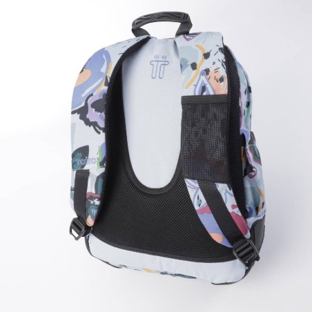 MOCHILA ESCOLAR LIENZO FLORAL - MORRAL C