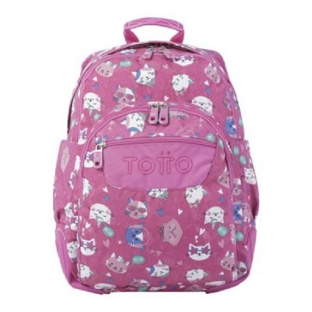 MOCHILA ESCOLAR ESTAMPADO GATITOS -MORRA