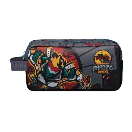 ESTUCHE ESCOLAR DOS COMPARTIMENTOS - KAZ