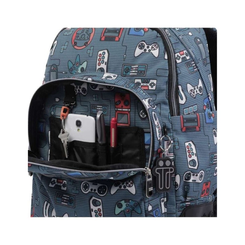 MOCHILA ESCOLAR CONSOLAS - MORRAL CRAYOL